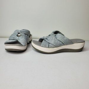 Clarks Gray Sandals with Cushioned Footbed and Sporty Design